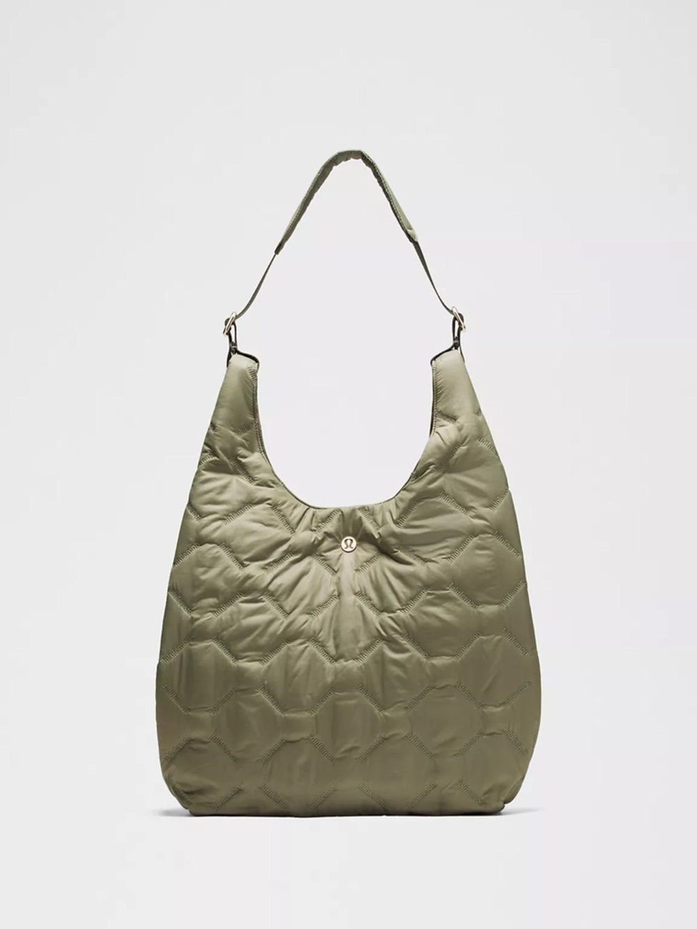 lululemon athletica Quilted Olive Green Shoulder Hobo